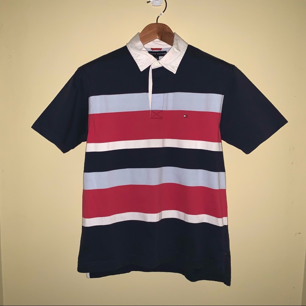 Tommy Hilfiger Men’s Small Rugby Style Short Sleeve Polo
